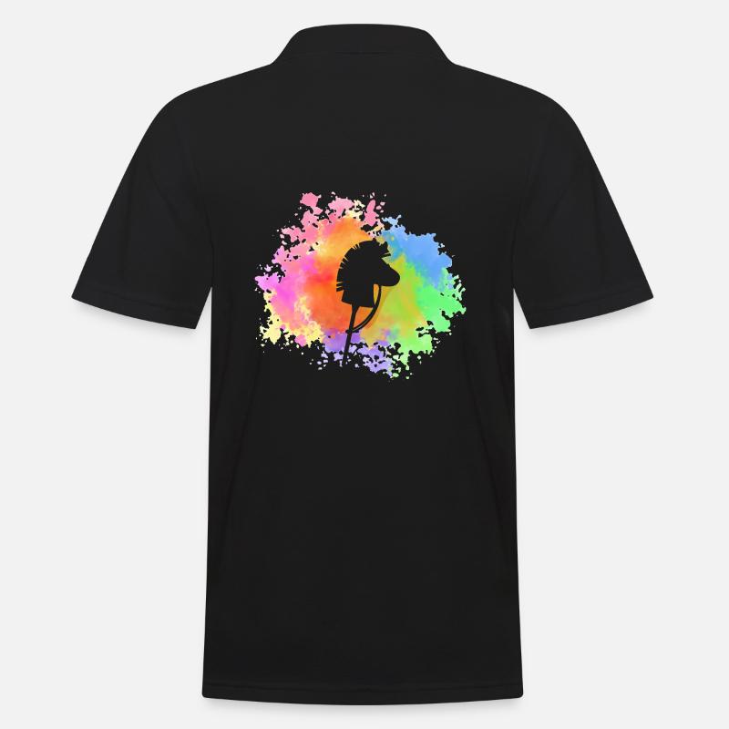 Steckenpferd Hobby Horsing - Männer Poloshirt - Schwarz