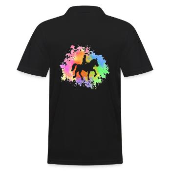 Cheval - Polo Homme - noir - Dos - Kai (181cm)