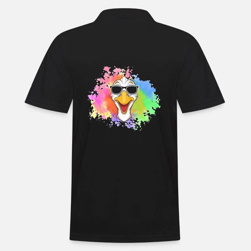 Gans - Männer Poloshirt - Schwarz