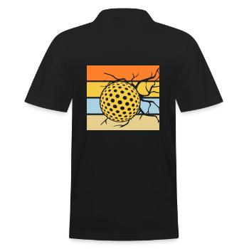 Golfspieler Golf - Männer Poloshirt - Schwarz - Hinten - Kai (181cm)