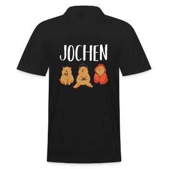 Gamer Zocker Zocken Gaming Jochen - Männer Poloshirt - Schwarz - Hinten - Kai (181cm)