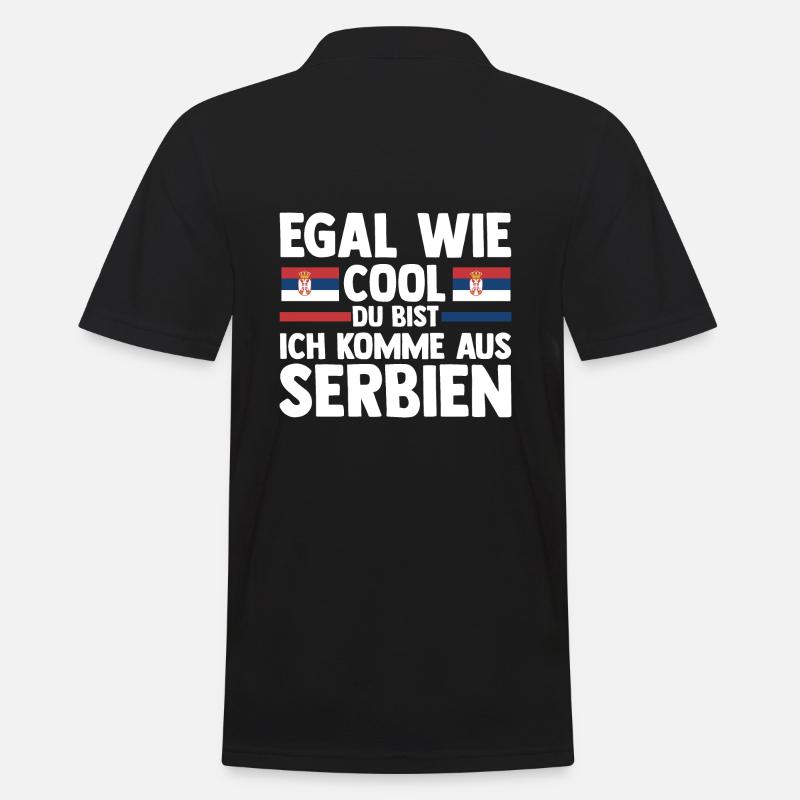 Serbe Serbe Serbie - Polo Homme - noir