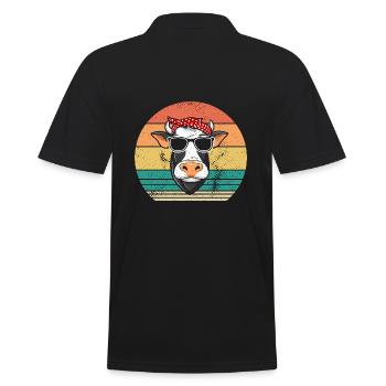 Vache Highland Bovins Vaches - Polo Homme - noir - Dos - Kai (181cm)