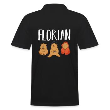 Gamer Zocker Zocken Gaming Florian - Men's Polo Shirt - black - Back - Kai (181cm)