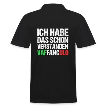 Italien Italiener Vaffanculo - Männer Poloshirt - Schwarz - Hinten - Kai (181cm)