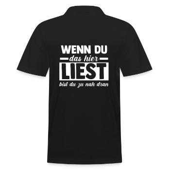 Nachbarschaft Bester Nachbar - Männer Poloshirt - Schwarz - Hinten - Kai (181cm)