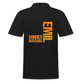 Emil - Men's Polo Shirt - black - Back - Kai (181cm)