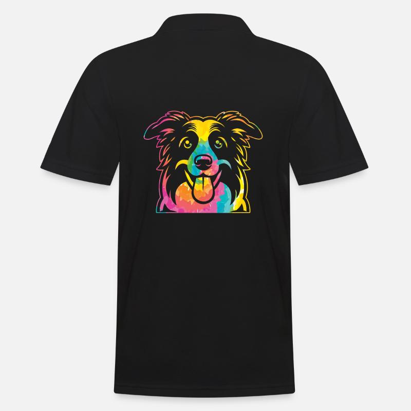 Border Collie - Männer Poloshirt - Schwarz
