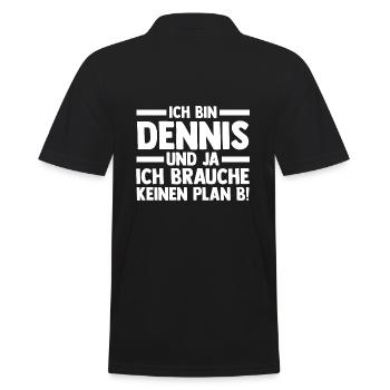 Prénom Dennis - Polo Homme - noir - Dos - Kai (181cm)