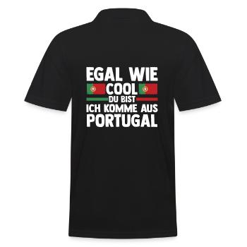 Portugiesen Portugal - Männer Poloshirt - Schwarz - Hinten - Kai (181cm)
