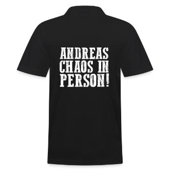 Prénom Andreas - Polo Homme - noir - Dos - Kai (181cm)