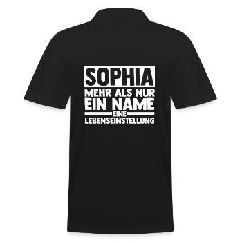 Prénom Sophia - Polo Homme - noir - Dos - Kai (181cm)