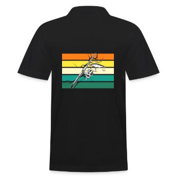Angler Fishing - Men's Polo Shirt - black - Back - Kai (181cm)