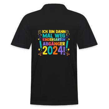 5 Klasse Schulkind Schulanfang Kindergarten Kita E - Männer Poloshirt - Schwarz - Hinten - Kai (181cm)