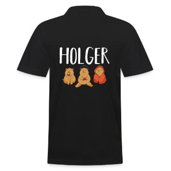 Gamer Zocker Zocken Gaming Holger - Men's Polo Shirt - black - Back - Kai (181cm)