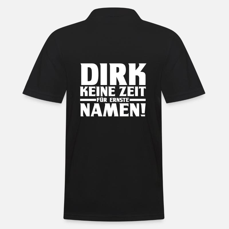 First name Dirk - Men's Polo Shirt - black
