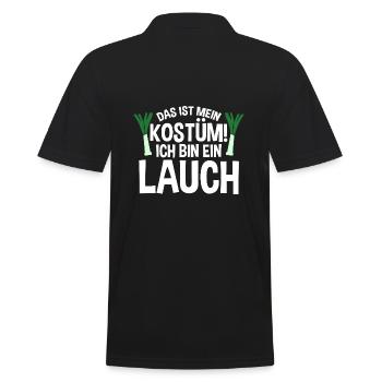 Jecken Fasching Karneval - Männer Poloshirt - Schwarz - Hinten - Kai (181cm)