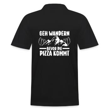 Wanderer Bergwandern Bergklettern Wandern - Männer Poloshirt - Schwarz - Hinten - Kai (181cm)