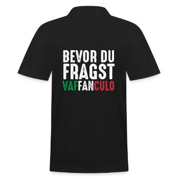 Italy Italian Vaffanculo - Men's Polo Shirt - black - Back - Kai (181cm)