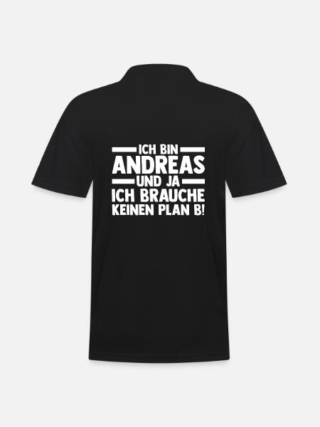 First name Andreas - Men's Polo Shirt - black