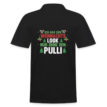 Weihnachtsmann Weihnachten Hässliche Weihnachten - Männer Poloshirt - Schwarz - Hinten - Kai (181cm)