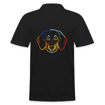 Chien teckel - Polo Homme - noir - Dos - Kai (181cm)
