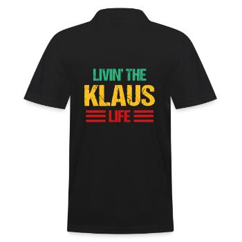 Klaus - Männer Poloshirt - Schwarz - Hinten - Kai (181cm)