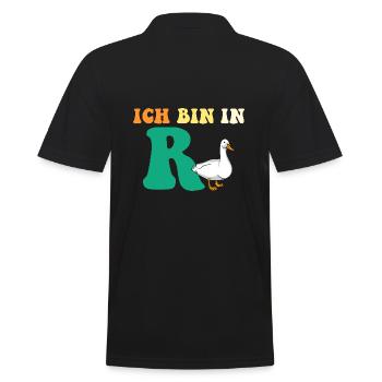 Pensioner Retirement Pension Pension Duck - Men's Polo Shirt - black - Back - Kai (181cm)