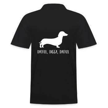 Chien teckel - Polo Homme - noir - Dos - Kai (181cm)