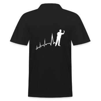 Darts Player Heartbeat Darts - Men's Polo Shirt - black - Back - Kai (181cm)