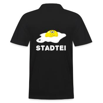 Stadtei Stadt Eier - Männer Poloshirt - Schwarz - Hinten - Kai (181cm)