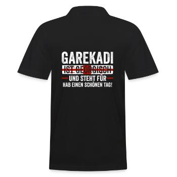 Georgian Georgia - Men's Polo Shirt - black - Back - Kai (181cm)