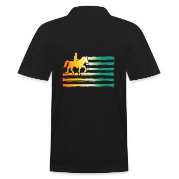 Cheval - Polo Homme - noir - Dos - Kai (181cm)