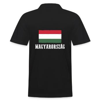 Magyaren Ungarn - Männer Poloshirt - Schwarz - Hinten - Kai (181cm)