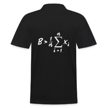 Be Greater Than Average Mathe - Männer Poloshirt - Schwarz - Hinten - Kai (181cm)