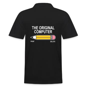 original ordinateur Humour drôles sarcastique geek - Polo Homme - noir - Dos - Kai (181cm)