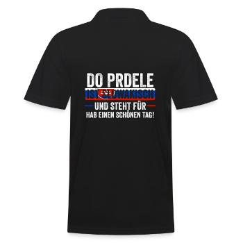 Slowaken Slowakei - Männer Poloshirt - Schwarz - Hinten - Kai (181cm)