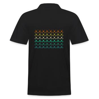 Eishockeyspieler Eishockey - Männer Poloshirt - Schwarz - Hinten - Kai (181cm)