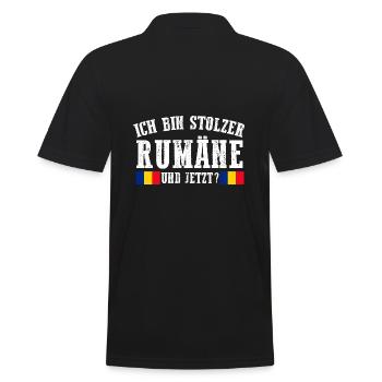 Romanian Romania Romania - Men's Polo Shirt - black - Back - Kai (181cm)