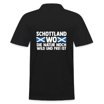 Scots Scottish Scotland - Men's Polo Shirt - black - Back - Kai (181cm)