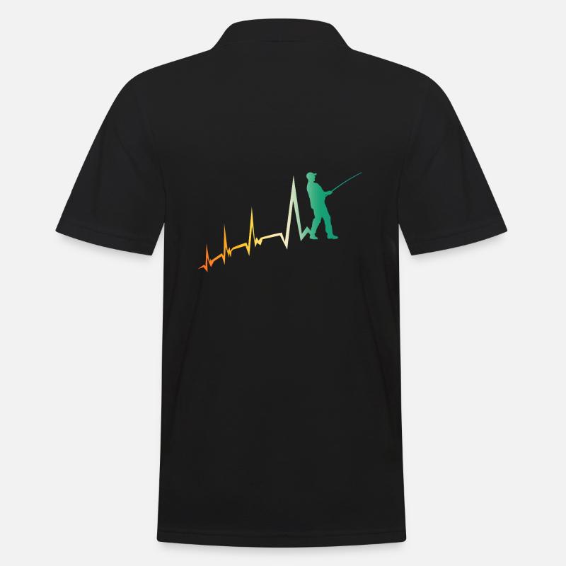 Angler Evolution Angeln - Männer Poloshirt - Schwarz