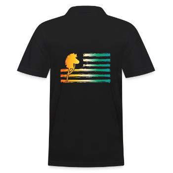Hobby Horse Hobby Horsing - Men's Polo Shirt - black - Back - Kai (181cm)