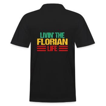Florian - Men's Polo Shirt - black - Back - Kai (181cm)
