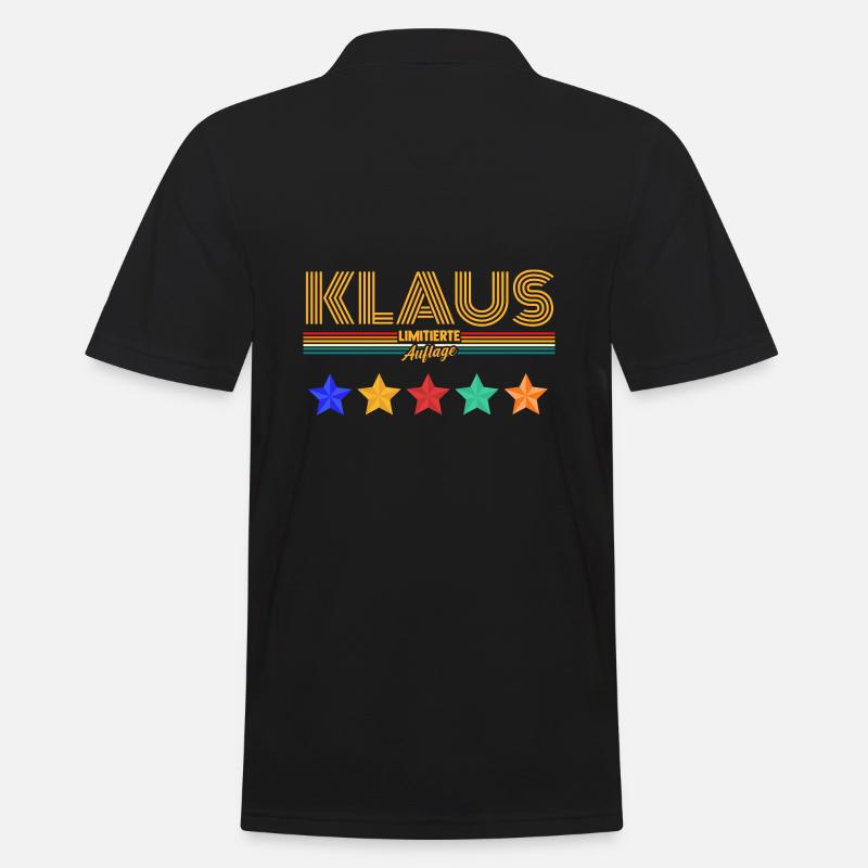 Klaus - Männer Poloshirt - Schwarz