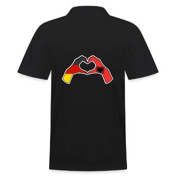 Albaner Albanisch Deutschland Albanien - Männer Poloshirt - Schwarz - Hinten - Kai (181cm)