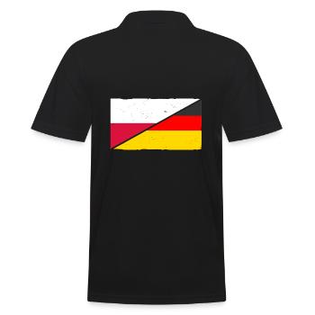 Pole Deutschland Polen - Männer Poloshirt - Schwarz - Hinten - Kai (181cm)