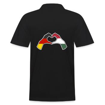 Magyaren Deutschland Ungarn - Männer Poloshirt - Schwarz - Hinten - Kai (181cm)