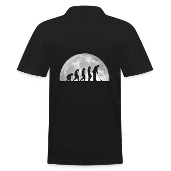 Golfspieler Evolution Golf - Männer Poloshirt - Schwarz - Hinten - Kai (181cm)