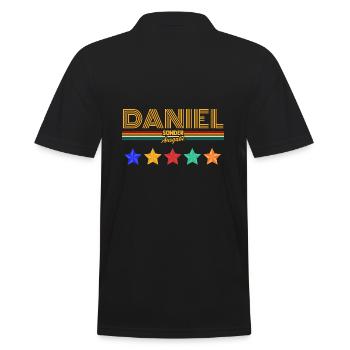 Daniel - Männer Poloshirt - Schwarz - Hinten - Kai (181cm)
