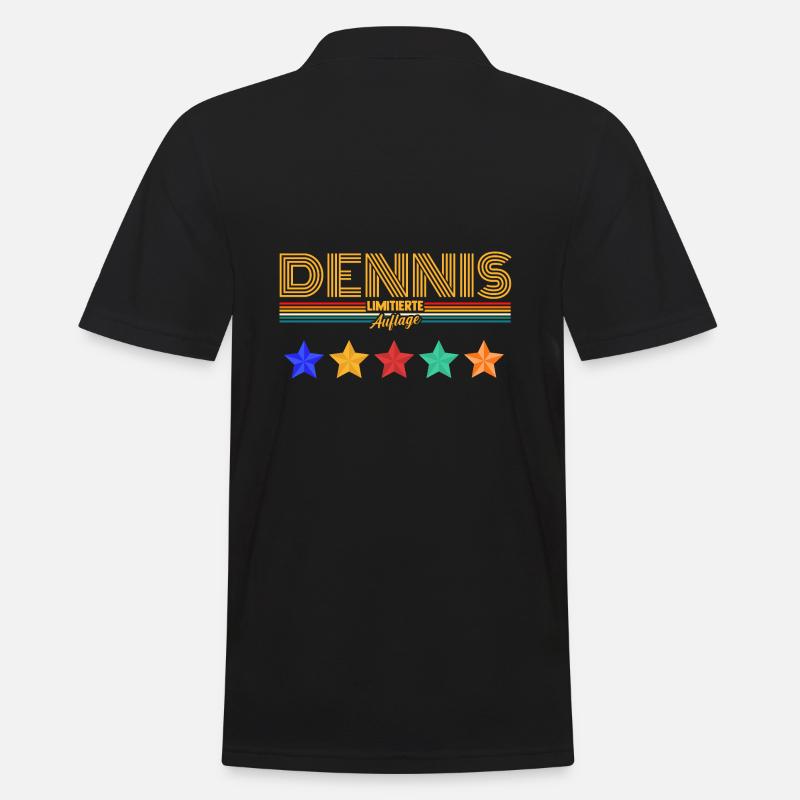 Dennis - Männer Poloshirt - Schwarz